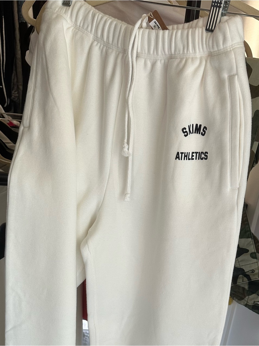 SKIMS Athletics white joggers Size S